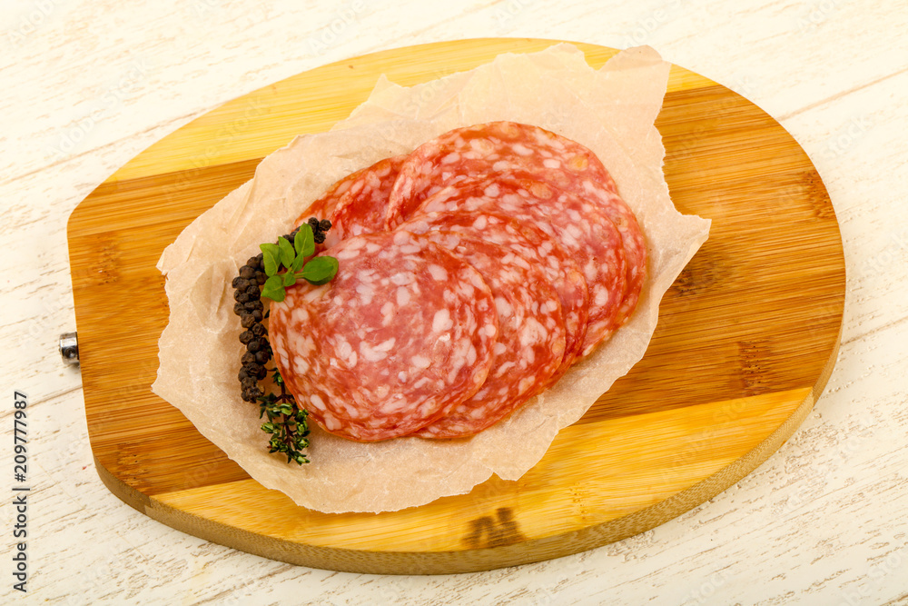 Sliced salami