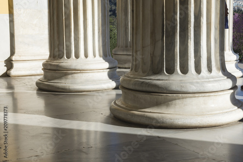 row of marble columns