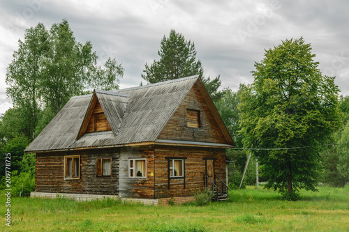 Wooden house in Russian village