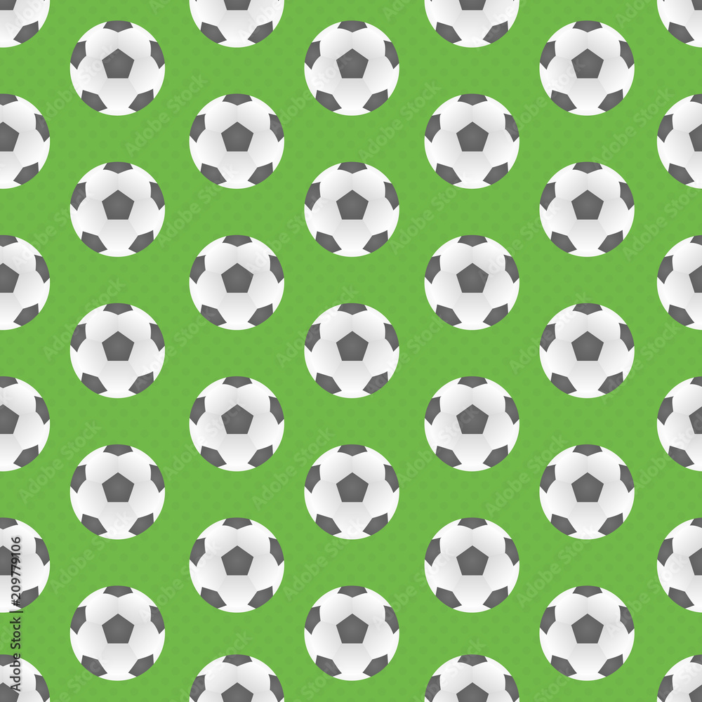 Seamless pattern with football balls. Good for wrapping paper, postcards and promotional products. Seamless pattern with football balls. Good for wrapping paper, postcards and promotional products.