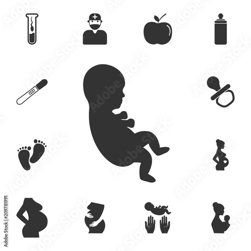 Human fetus icon. Simple element illustration. Human fetus symbol design from Pregnancy collection set. Can be used for web and mobile