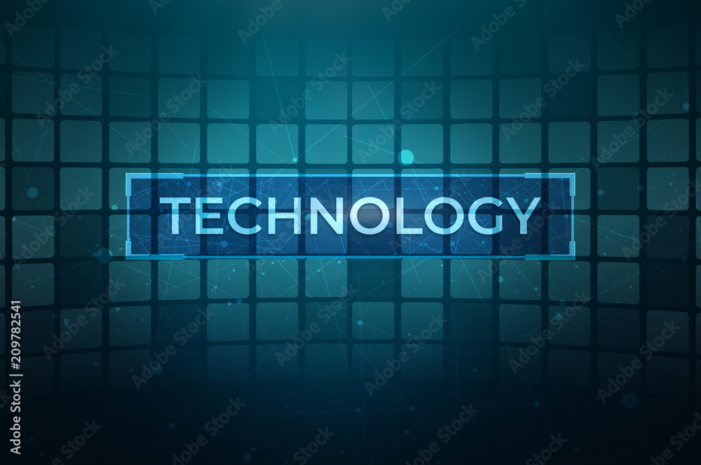 Technology Text Sign display on a futuristic abstract background. Technology Text Sign display on a futuristic abstract background.