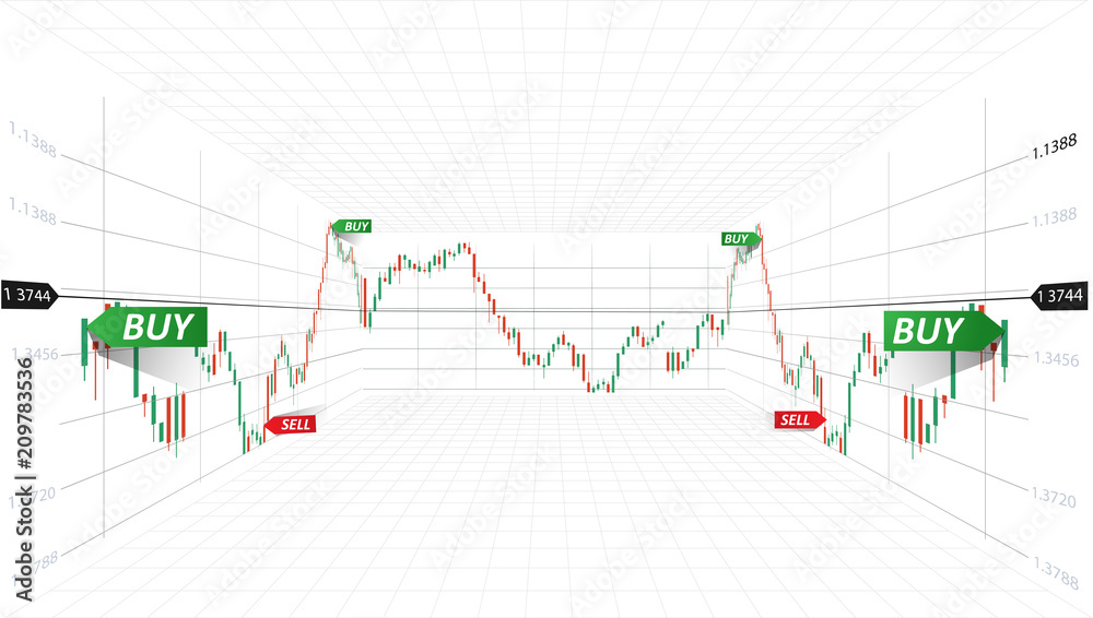 Vector abstract illustration. Financial market data. Forex trading concept. Stock exchange symbol.3D Vector illustration Vector abstract illustration. Financial market data. Forex trading concept. Stock exchange symbol.3D Vector illustration