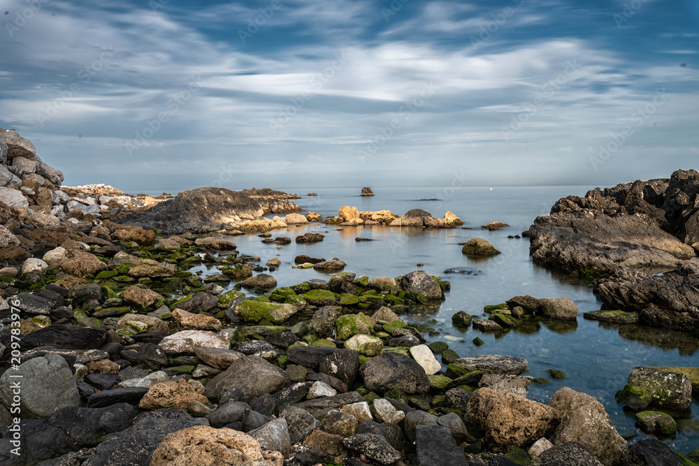 Mediterraneansea and rocky beach 