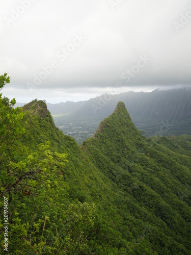 mountains view in Hawaii Olomana three peaks hike adventure