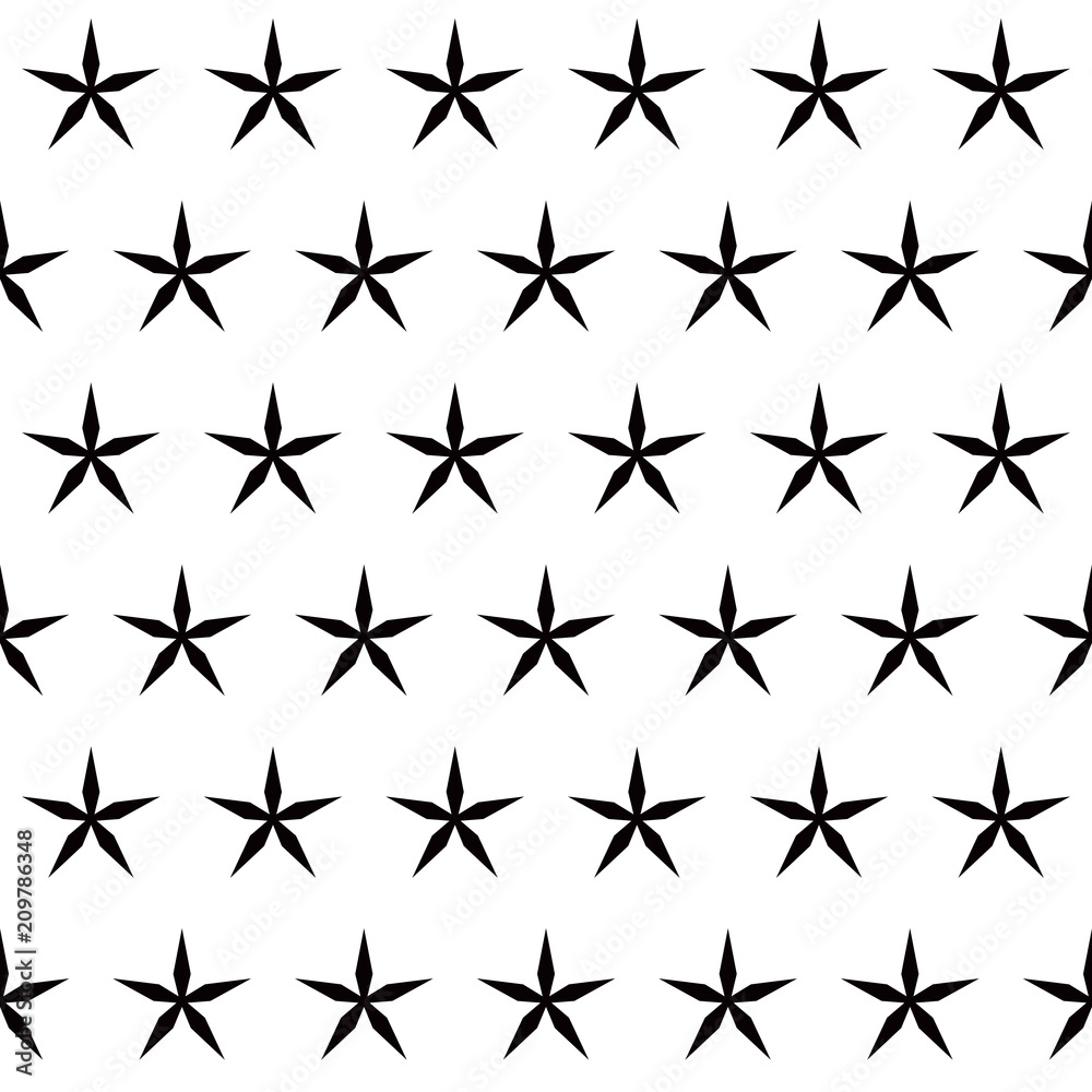 Black stars seamless pattern Black stars seamless pattern
