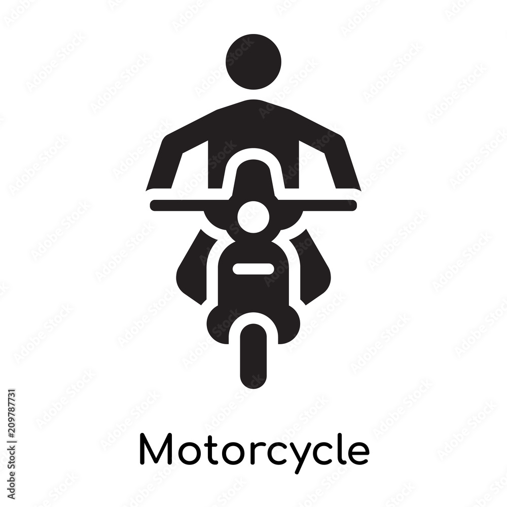 Motorcycle icon vector sign and symbol isolated on white background, Motorcycle logo concept icon Motorcycle icon vector sign and symbol isolated on white background, Motorcycle logo concept icon