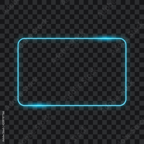 Wallpaper Mural Neon frame on transparent background, vector illustration. Torontodigital.ca