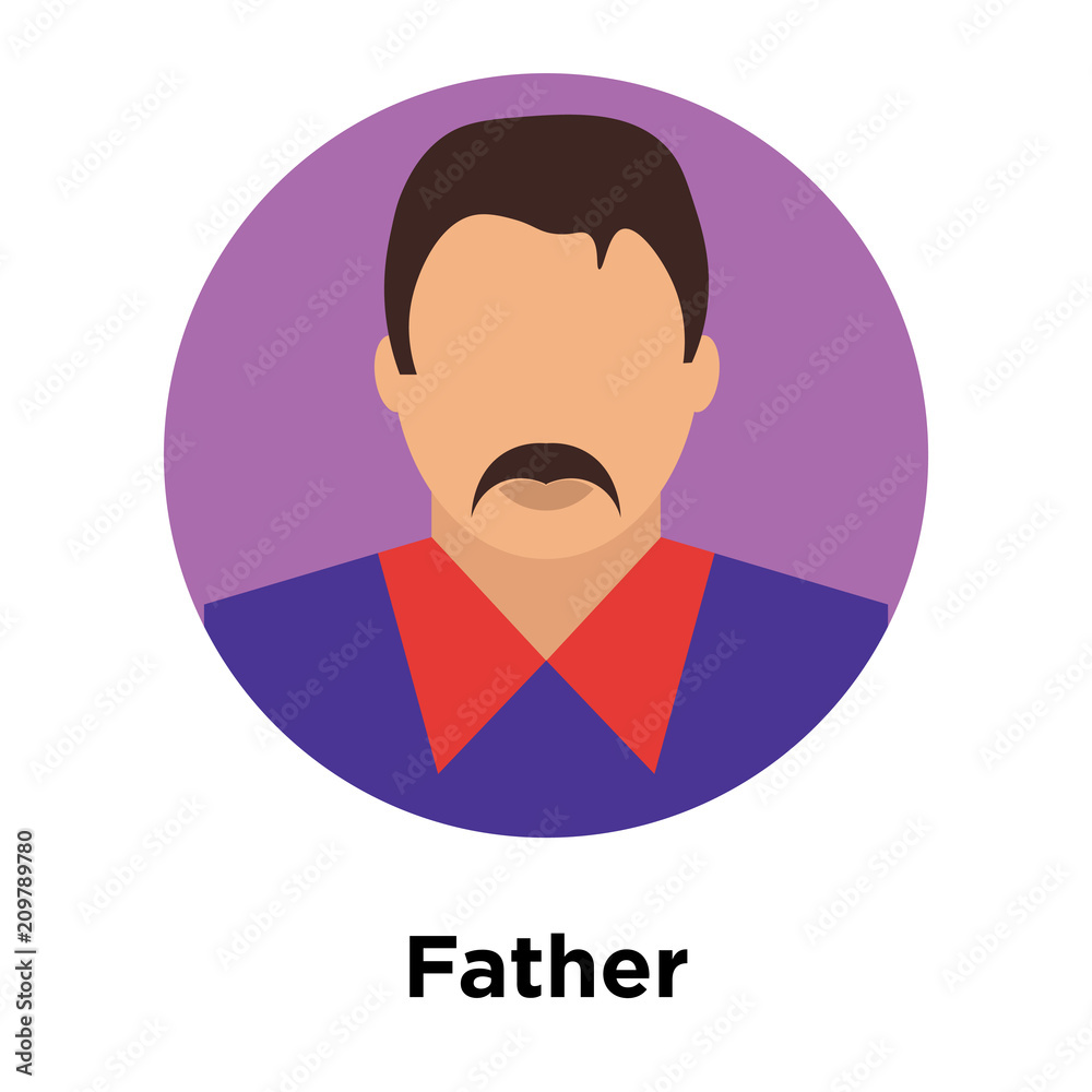 Father icon vector sign and symbol isolated on white background, Father logo concept Father icon vector sign and symbol isolated on white background, Father logo concept