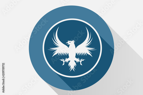 Icono azul de águila.