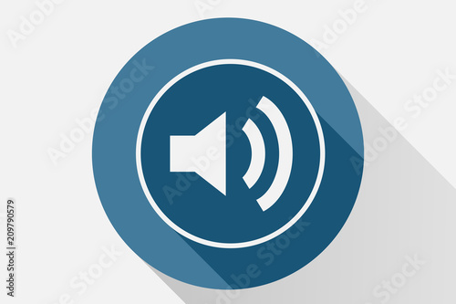 Icono azul de altavoz.