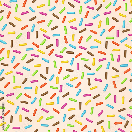 vector seamless background of cream donut glaze