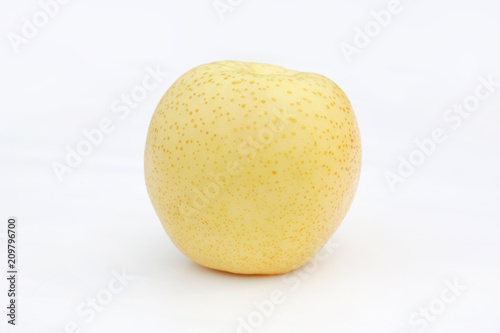Chinese pear on white background.
