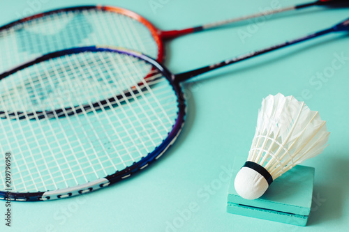 Badminton racket and shuttlecock © Sanga