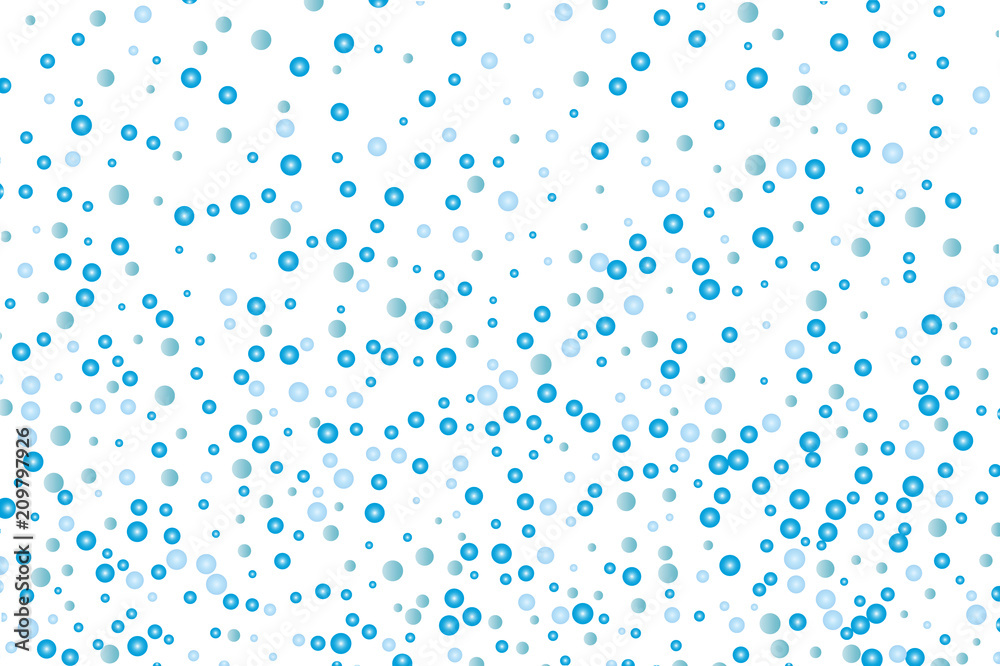 Abstract blue water drops, bubbles, growth, pearls on white background. Light, fresh pattern. Vector illustration Abstract blue water drops, bubbles, growth, pearls on white background. Light, fresh pattern. Vector illustration