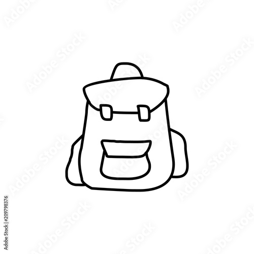backpack sketch icon. Element of education icon for mobile concept and web apps. Outline backpack sketch icon can be used for web and mobile