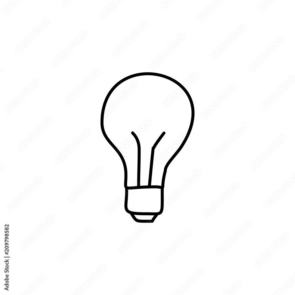 bulb sketch icon. Element of education icon for mobile concept and web apps. Outline bulb sketch icon can be used for web and mobile bulb sketch icon. Element of education icon for mobile concept and web apps. Outline bulb sketch icon can be used for web and mobile