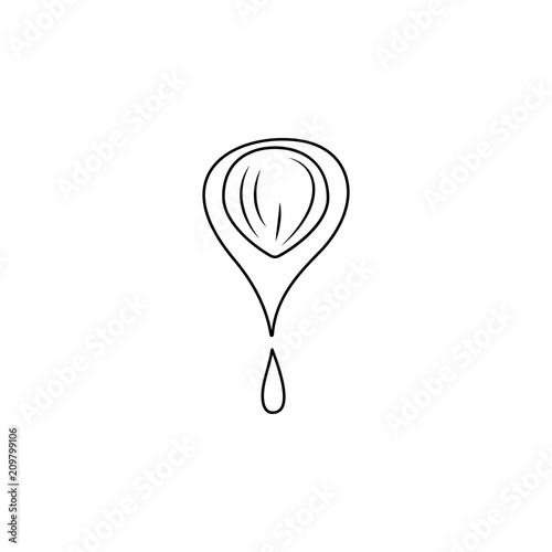 a drop of nuts line icon. Element of chocolate icon for mobile concept and web apps. Thin line a drop of nuts line icon can be used for web and mobile. Premium icon