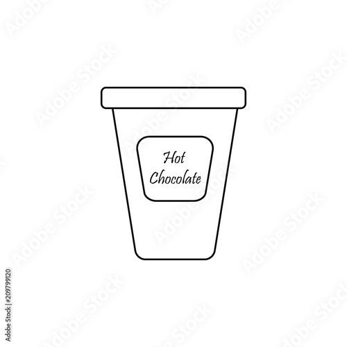 glass of hot chocolate line icon. Element of chocolate icon for mobile concept and web apps. Thin line glass of hot chocolate line icon can be used for web and mobile. Premium icon