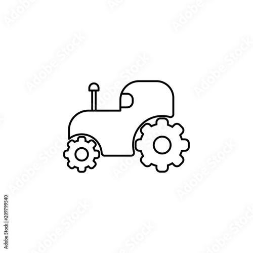 toy tractor line icon. Element of toys icon for mobile concept and web apps. Thin line toy tractor line icon can be used for web and mobile. Premium icon