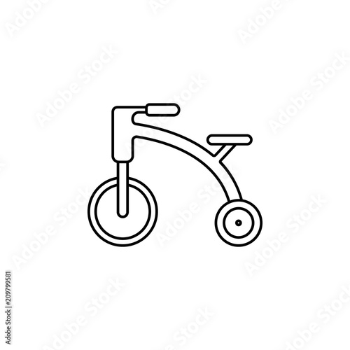 tricycle line icon. Element of toys icon for mobile concept and web apps. Thin line tricycle line icon can be used for web and mobile. Premium icon