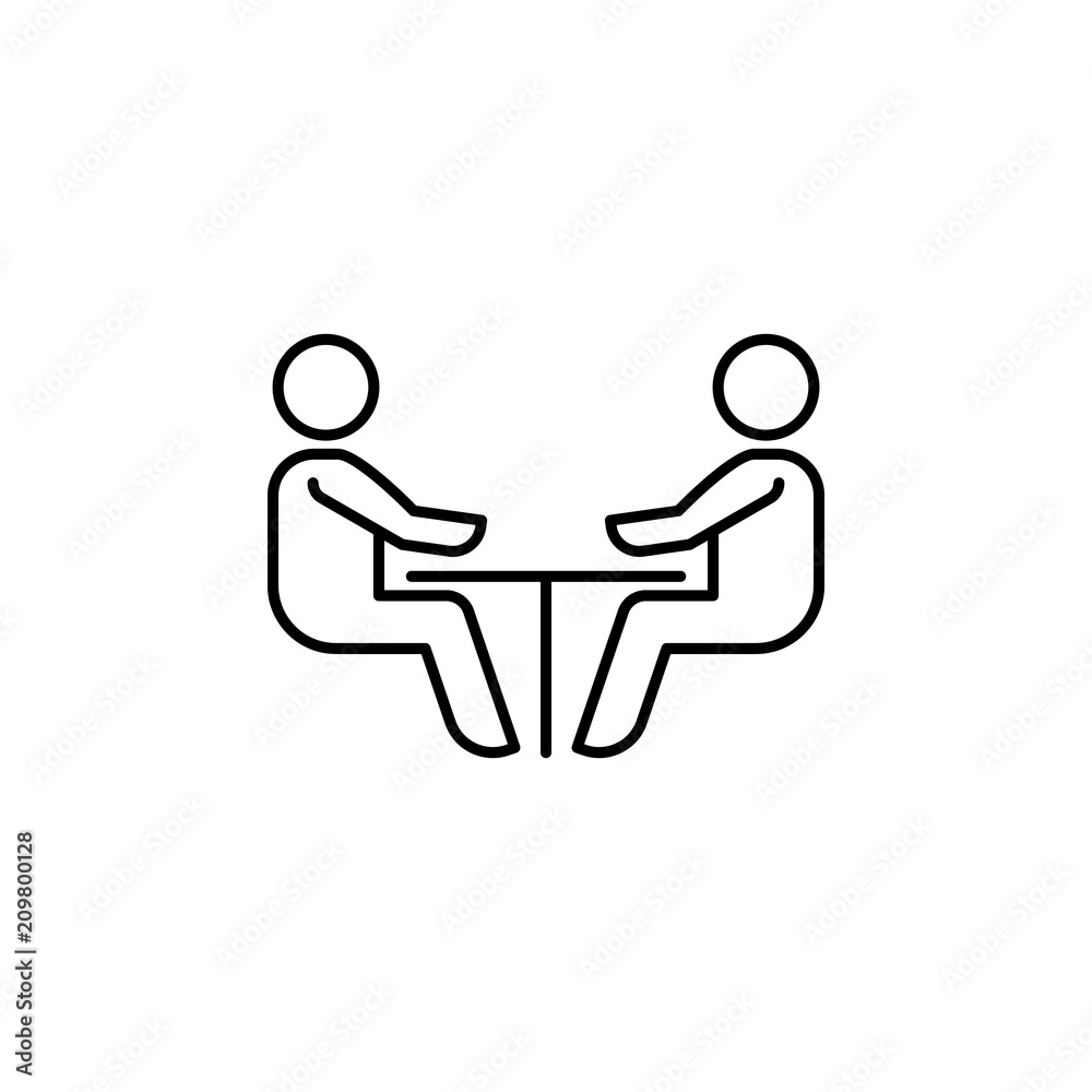 staff at the table line icon. Element of business organisation icon for mobile concept and web apps. Thin line staff at the table icon can be used for web and mobile staff at the table line icon. Element of business organisation icon for mobile concept and web apps. Thin line staff at the table icon can be used for web and mobile