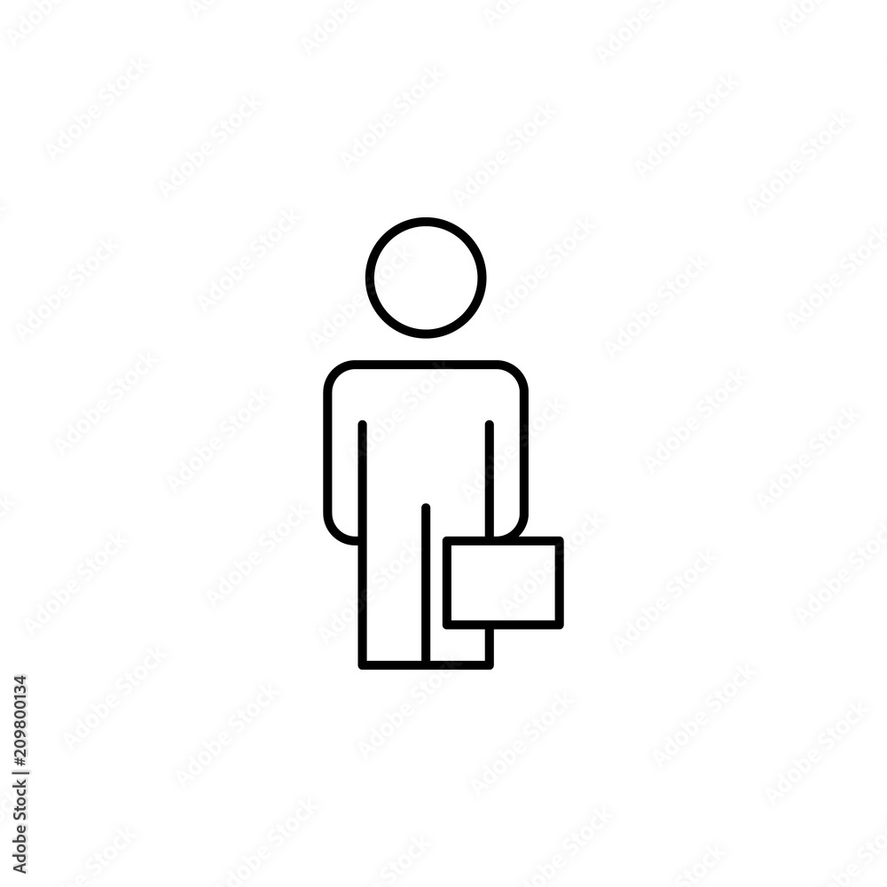 business man with a diplomat line icon. Element of business organisation icon for mobile concept and web apps. Thin line business man icon can be used for web and mobile business man with a diplomat line icon. Element of business organisation icon for mobile concept and web apps. Thin line business man icon can be used for web and mobile