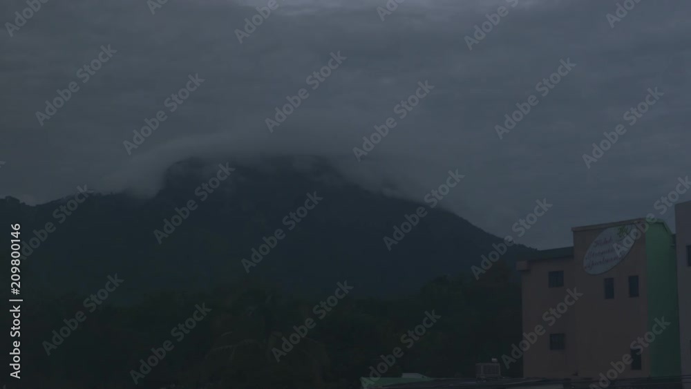 San Salvador, El Salvador foggy mountain sunrise time lapse. San Salvador, El Salvador foggy mountain sunrise time lapse.
