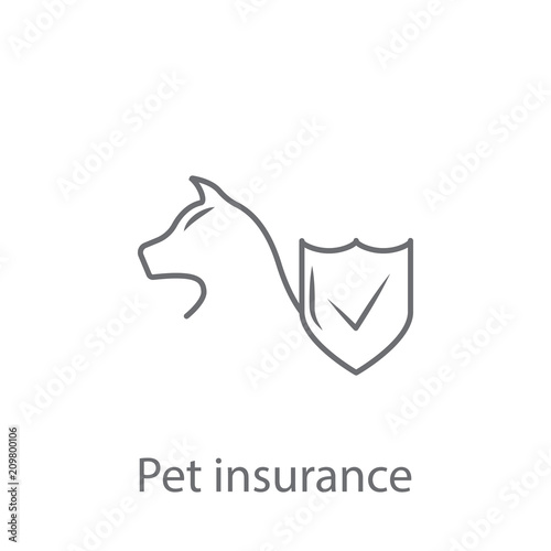 Pet Insurance icon. Simple element illustration. Pet Insurance symbol design from Insurance collection set. Can be used for web and mobile