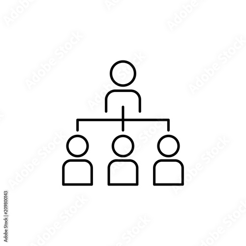 organization structure line icon. Element of business organisation icon for mobile concept and web apps. Thin line organization structure icon can be used for web and mobile