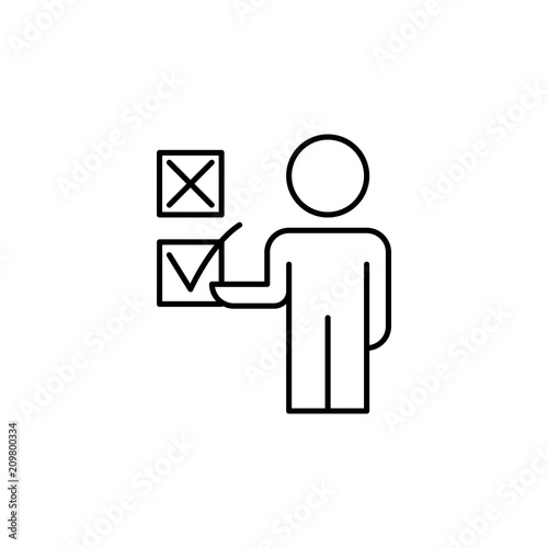 employee selection line icon. Element of business organisation icon for mobile concept and web apps. Thin line employee selection icon can be used for web and mobile