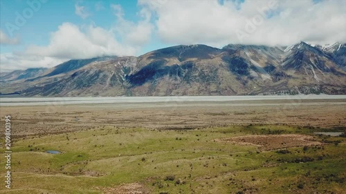 Wallpaper Mural Mountains and Plains (New Zealand). This was also the same area where they filmed the Kingdom of Rohan in Lord of the Rings Movies. Torontodigital.ca