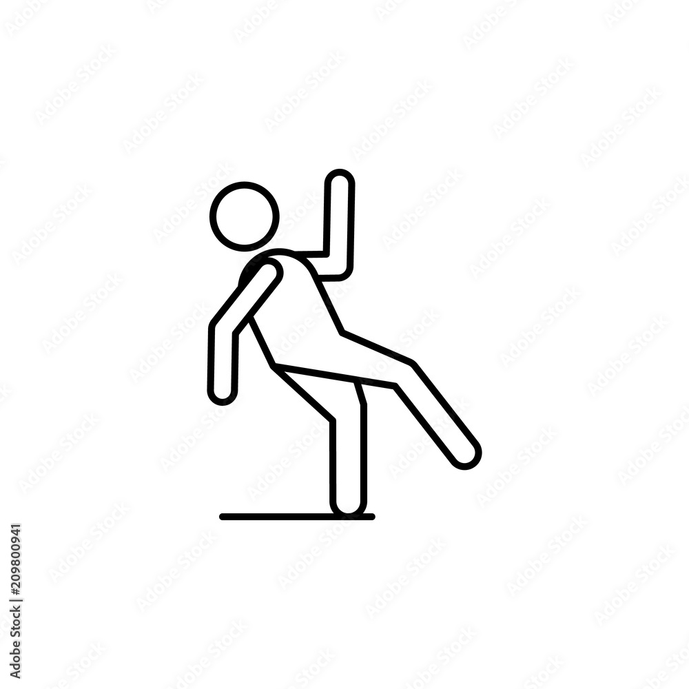 falling man line icon. Element of insurance sign for mobile concept and web apps. Thin line falling man icon can be used for web and mobile. Premium icon falling man line icon. Element of insurance sign for mobile concept and web apps. Thin line falling man icon can be used for web and mobile. Premium icon