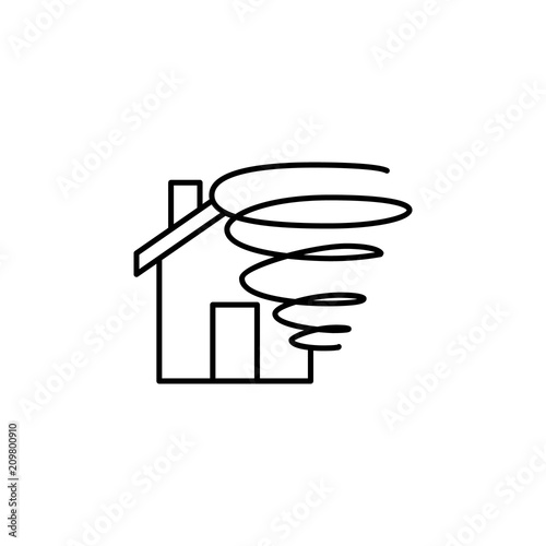 Hurricane line icon. Element of insurance sign for mobile concept and web apps. Thin line Hurricane icon can be used for web and mobile. Premium icon