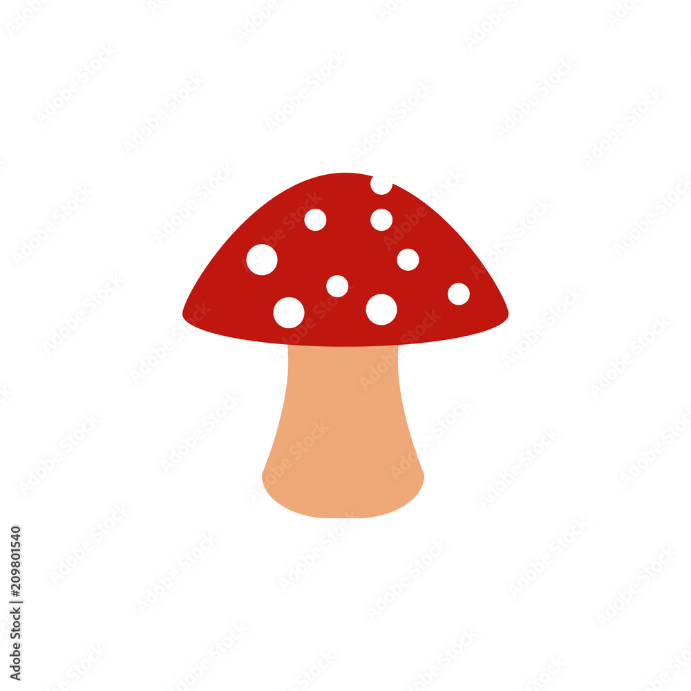 mushroom colored illustration. Element of colored food icon for mobile concept and web apps. Detailed mushroom icon can be used for web and mobile