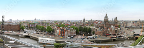 Amsterdam city center panoramic