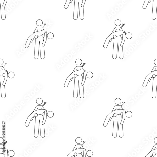military helps a wounded man icon. Element of army icon for mobile concept and web apps. Pattern repeat seamless military helps a wounded man. Can be used for web