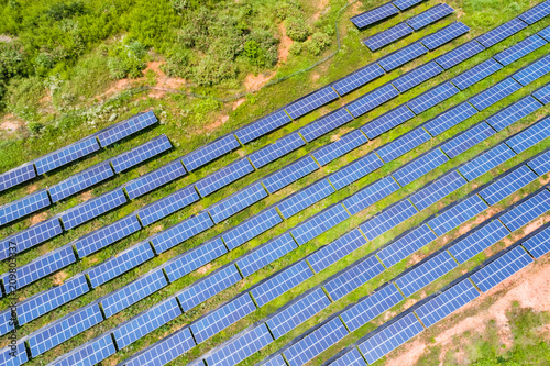 photovoltaic panels on hillside