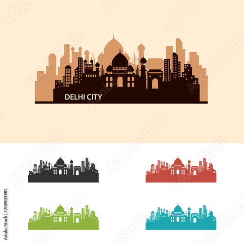 Delhi City Skyline Logo Design