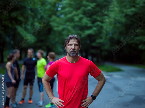 portrait of male runner