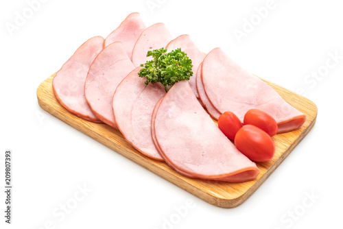 smoked ham sliced photo