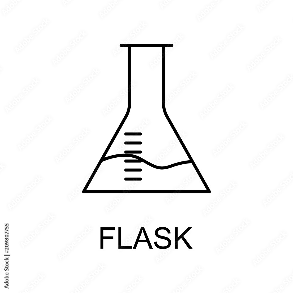 flask line icon. Element of medicine icon with name for mobile concept and web apps. Thin line flask icon can be used for web and mobile flask line icon. Element of medicine icon with name for mobile concept and web apps. Thin line flask icon can be used for web and mobile