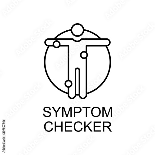 symptom checker line icon. Element of medicine icon with name for mobile concept and web apps. Thin line symptom checker icon can be used for web and mobile