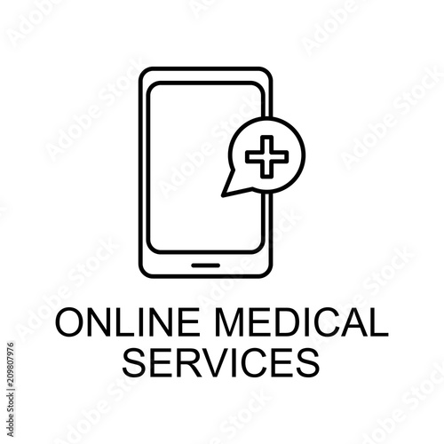 Free Download online medical services line icon. Element of medicine icon with name for mobile concept and web apps. Thin line online medical services icon can be used for web and mobile - GFXLoad