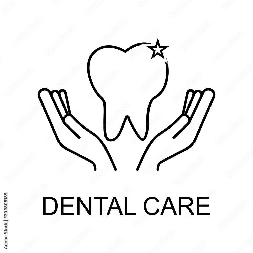 dental care line icon. Element of medicine icon with name for mobile concept and web apps. Thin line dental care icon can be used for web and mobile dental care line icon. Element of medicine icon with name for mobile concept and web apps. Thin line dental care icon can be used for web and mobile