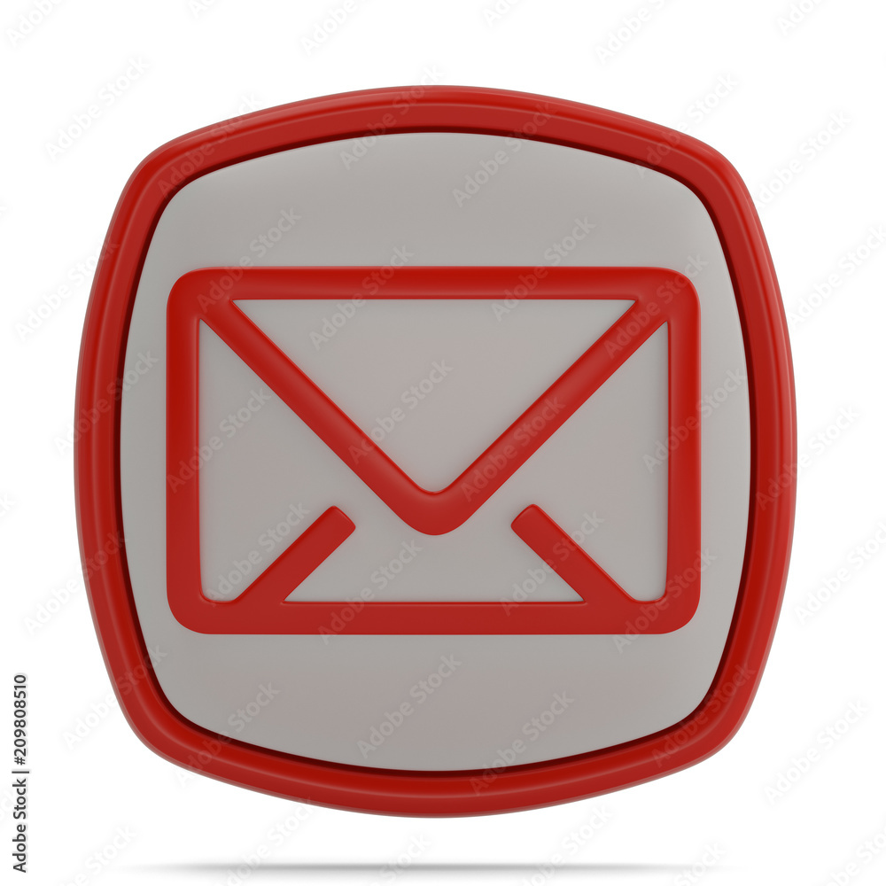 Email 3d symbol isolated on white background. 3D illustration. Email 3d symbol isolated on white background. 3D illustration.