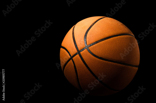 Isolated of Basketball on Black Background © skynet