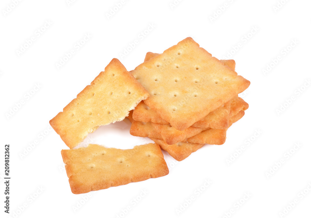 Cracker isolated on white background Cracker isolated on white background