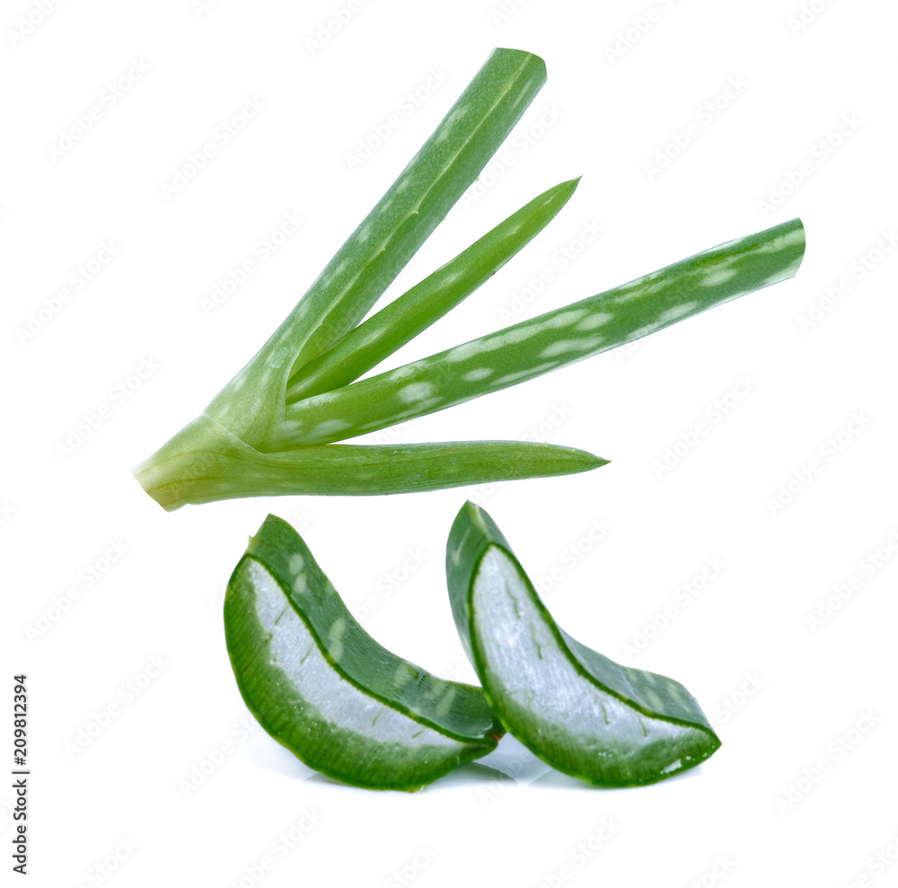 Aloe vera leaves isolated on white background Aloe vera leaves isolated on white background