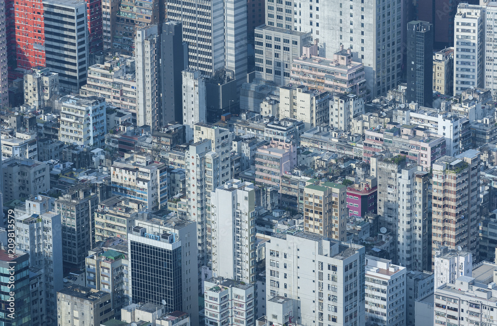 aerial view of Hong Kong city
